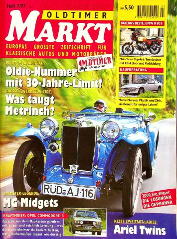 Deckblatt Oldtimer Markt (07/1997)